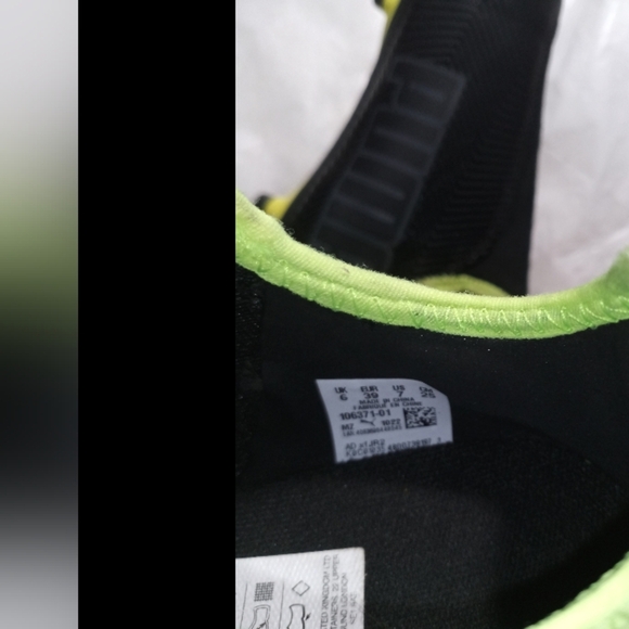 Puma Black and Lime Green Athletic Shoes - Picture 4 of 10